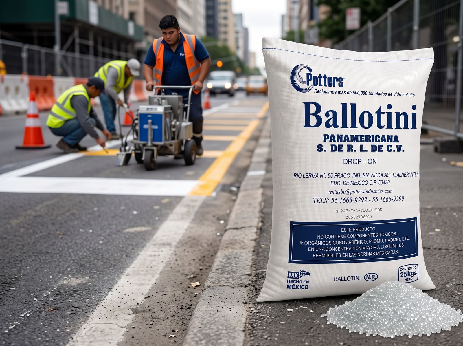 Microesferas de vidrio Ballotini y Swarco